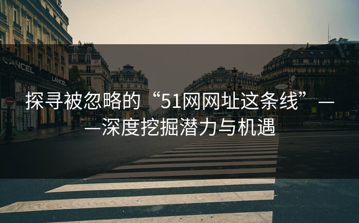 探寻被忽略的“51网网址这条线”——深度挖掘潜力与机遇