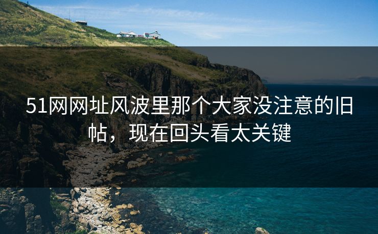 51网网址风波里那个大家没注意的旧帖，现在回头看太关键
